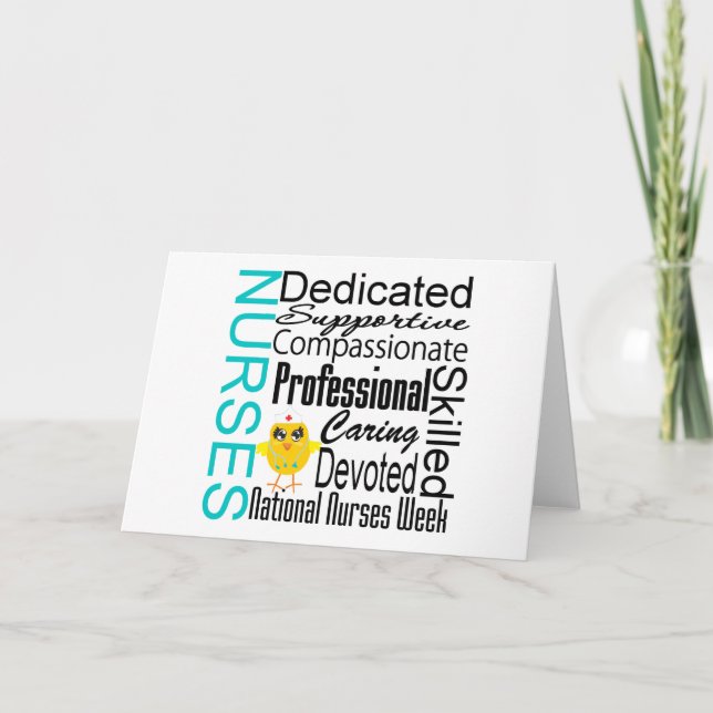 Cartão Colagem de Reconhecimento de Enfermeiros - Semana  (Frente)
