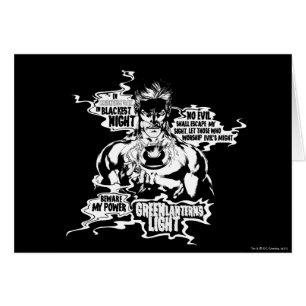 Cartão Colagem de Texto Lanterna Verde