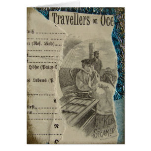 Cartão Colagem de Viajantes