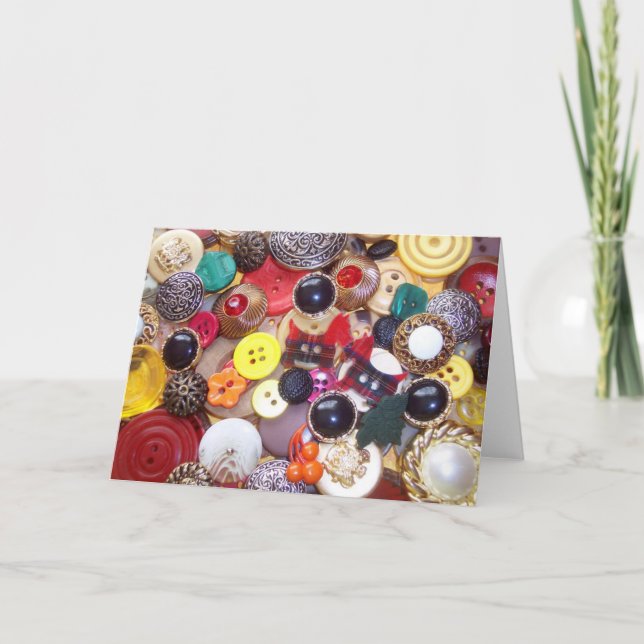 Cartão Colagem do botão com os cães do Scottie da xadrez (Frente)