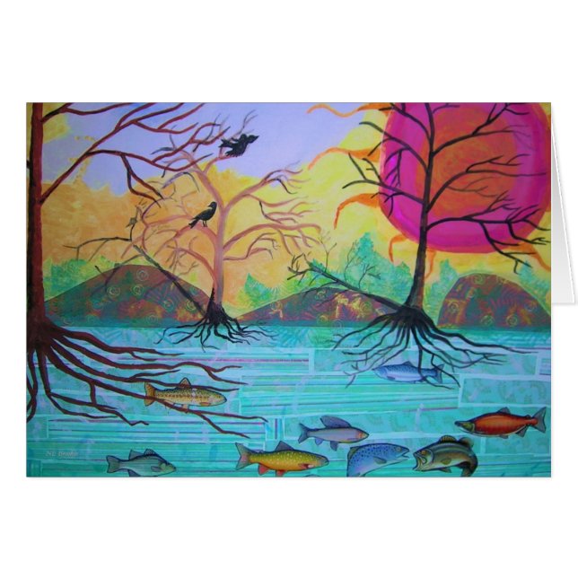 Cartão Colagem do espírito (Frente Horizontal)