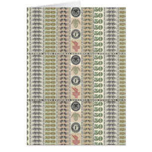 Cartão Colagem do Gráfico de Moeda