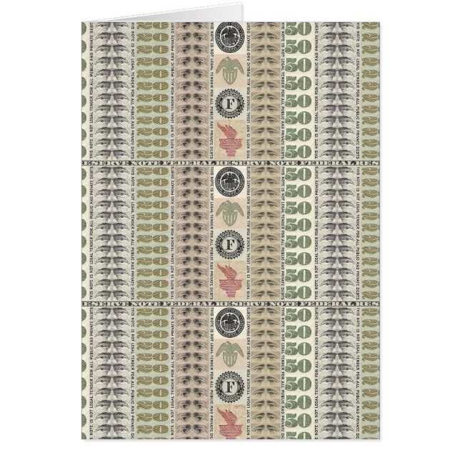 Cartão Colagem do Gráfico de Moeda (Frente)