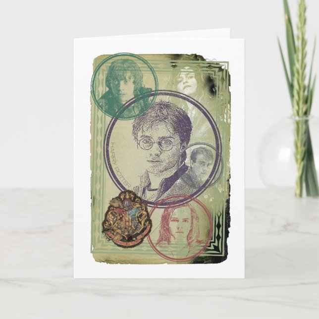 Cartão Colagem do Harry Potter 9 (Frente)