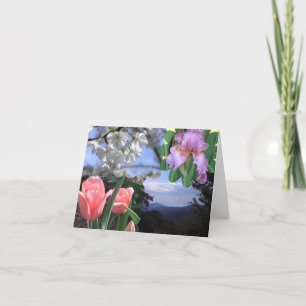 Cartão Colagem Floral Cênica