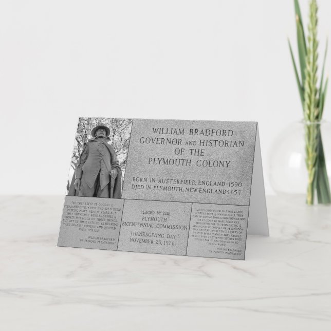 Cartão Colagem Gov William Bradford (Frente)