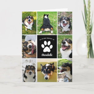 Cartão Colagem Personalizada de Cachorro em Memória Carin