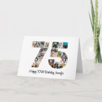 Colagem Personalizada de Fotos Feliz 75º Aniversár
