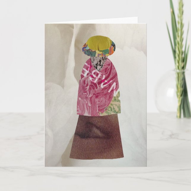 Cartão Colagem Única da Terra Vazio da mamãe (Frente)