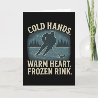 Cartão Cold Hands Warm Heart Frozen Rink – Ice Hockey Win