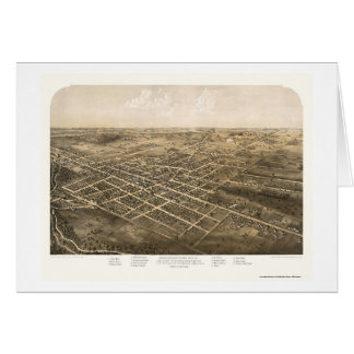 Cartão Coldwater, mapa panorâmico do MI - 1868