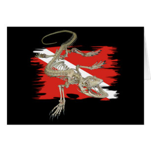 Cartão Coleção alfa dos mergulhadores da bandeira