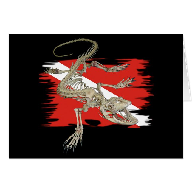 Cartão Coleção alfa dos mergulhadores da bandeira (Frente Horizontal)