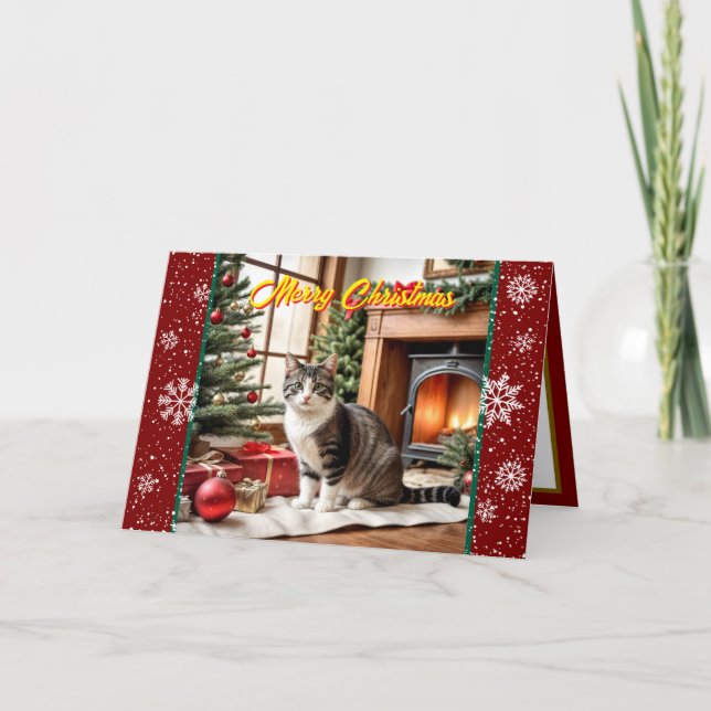 Cartão Coleção Antiga de Férias de Natal Bonito (Frente)