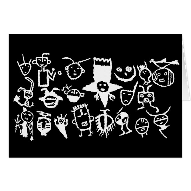 Cartão Coleção de Petrolíferas, Máscaras e Cabeças (Frente Horizontal)