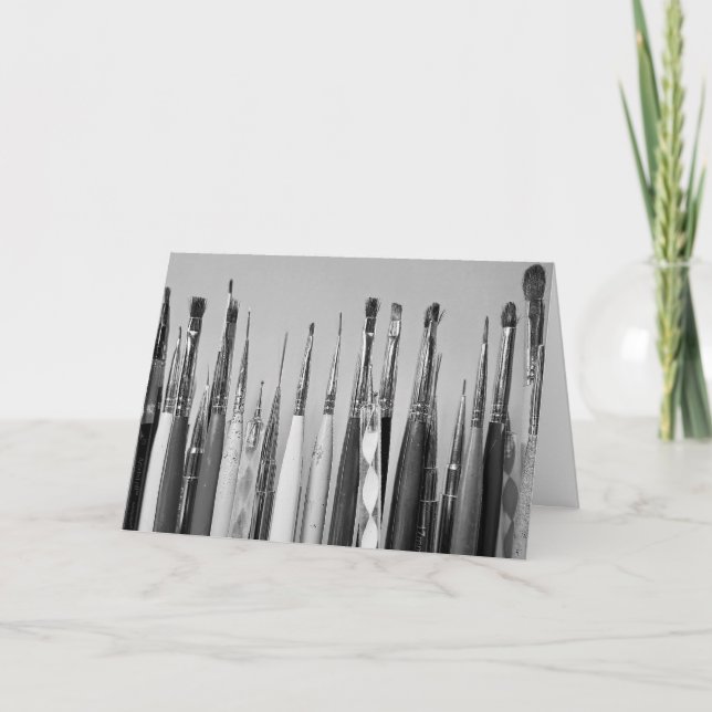 Cartão Coleção de Pincel de Arte de Aniversário (Frente)