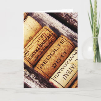 Cartão coleção de rolhas de vinho francês