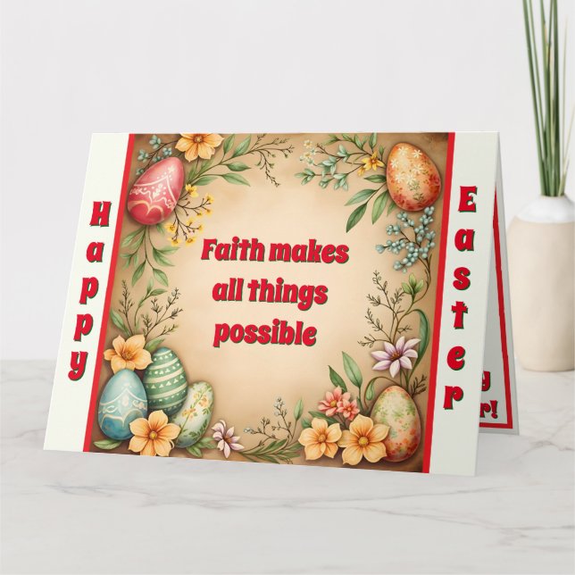 Cartão Coleção de tendências de colheita de Páscoas (Frente)