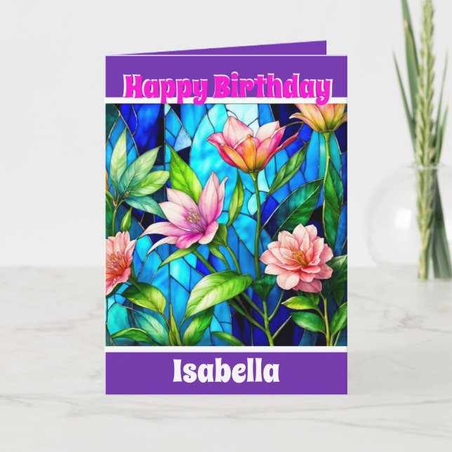 Cartão Coleção Floral Exclusiva Moderna Elegante (Frente)