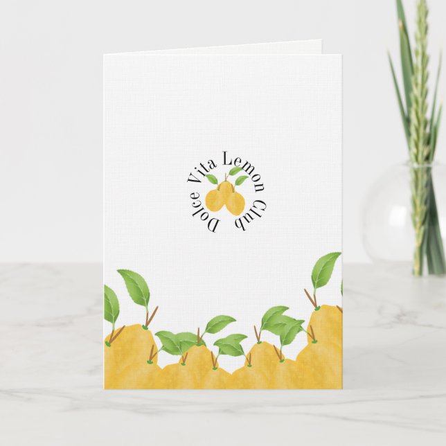Cartão Coleção Lemon Bloom Aniversário (Frente)