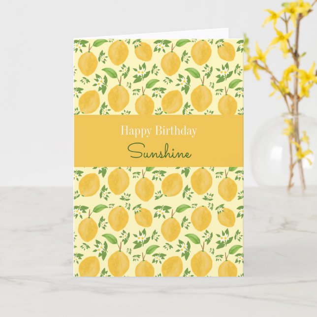 Cartão Coleção Lemon Bloom estampada com amarelo de Anive (Flor Amarela)