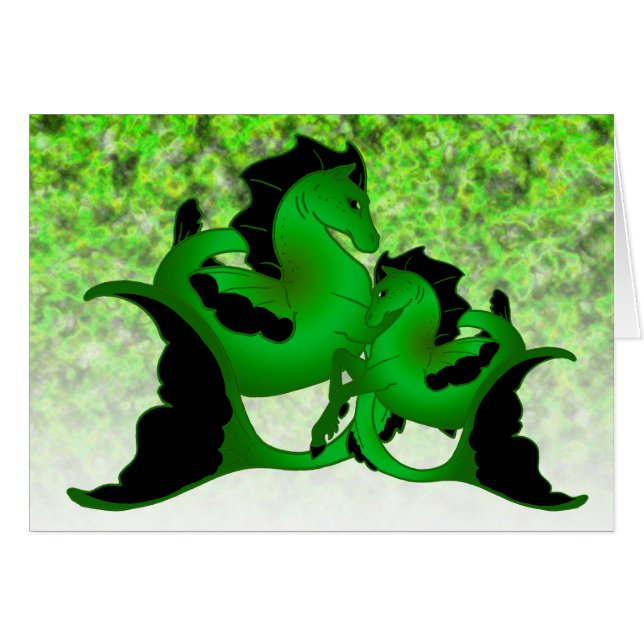 Cartão Coleção mágica #2 do cavalo de mar (Frente Horizontal)