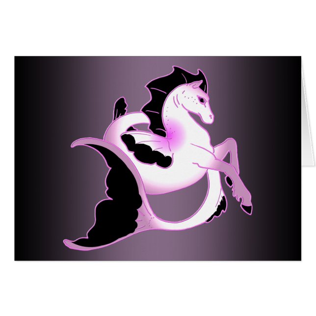 Cartão Coleção mágica do cavalo de mar (Frente Horizontal)