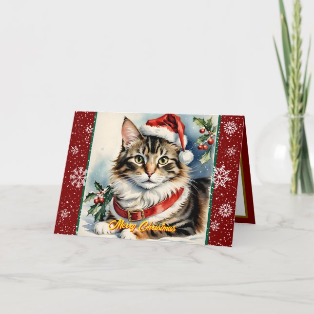 Cartão Coleção Moderna de Natal Belo Feriado (Frente)