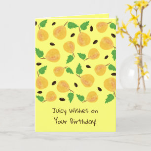 Cartão Coleção Pérolas Douradas Aniversário Amarelo Brilh