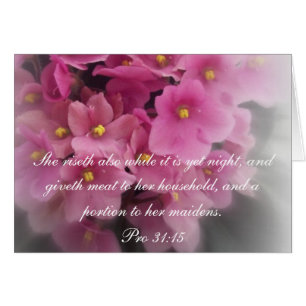 Cartão Coleção Proverbs 31 ~ Proverbs 31:15