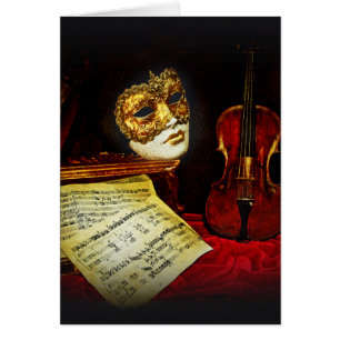 Cartão Coleção Venetian Mask - Noite musical