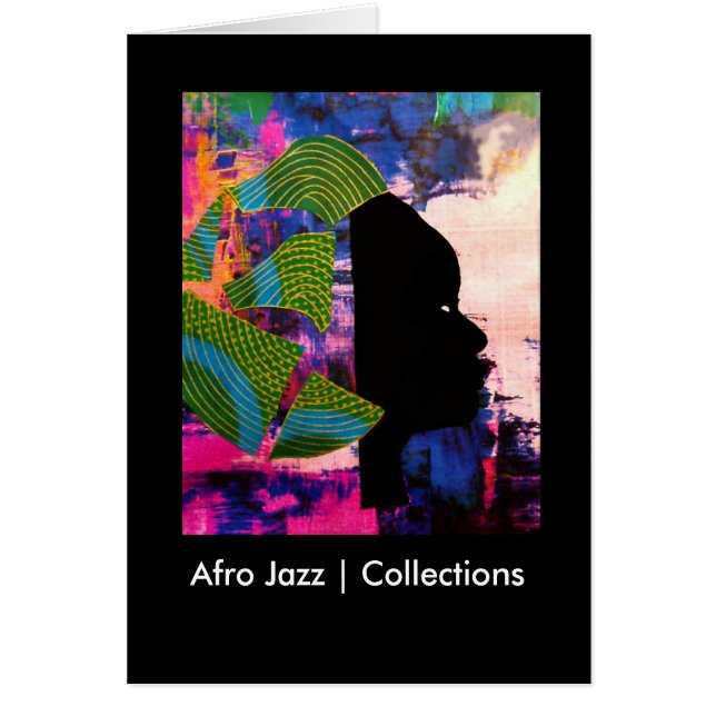 Cartão Coleções do jazz | do Afro (Frente)