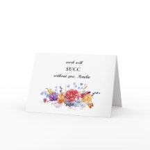 colega de adeus engraçado/chefão floral fofo