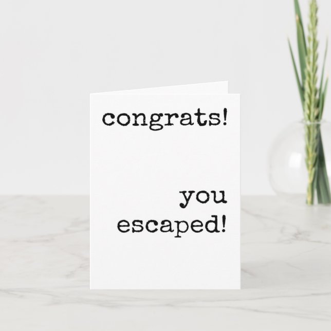 Cartão Colega Saindo, Sarcástico, Engraçado, Minimalista (Frente)