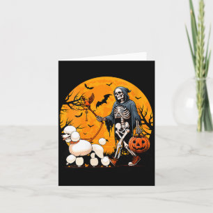 Cartão Coleira de Esqueleto de Cachorro de Halloween Femi