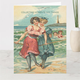 Cartão Coletar Momentos Não Coisas Saudando