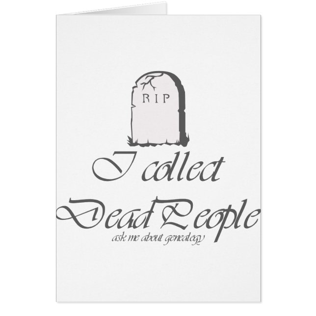 Cartão Coletar Pessoas Mortos (Frente)