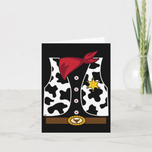 Cartão Colete de Cowboy Fantasia de Xerife Western Legal 