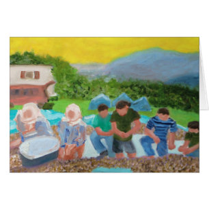 Cartão Colheita da avelã em Turquia