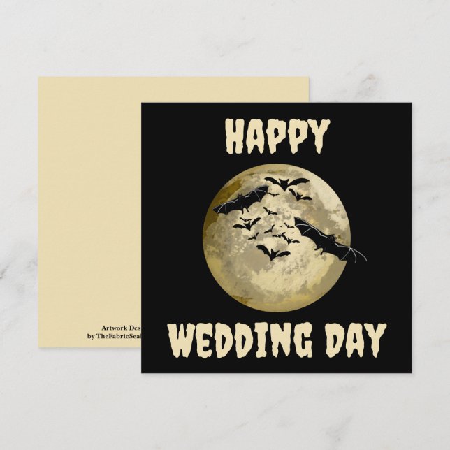 Cartão Colheita De Halloween Completo De Lua E De Voo Not (Frente/Verso)