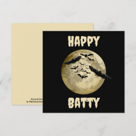 Cartão Colheita De Halloween Completo De Lua E De Voo Not