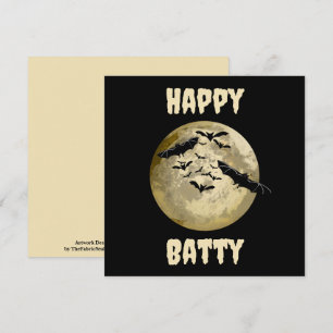 Cartão Colheita De Halloween Completo De Lua E De Voo Not