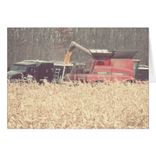 Cartão Colheita do vintage
