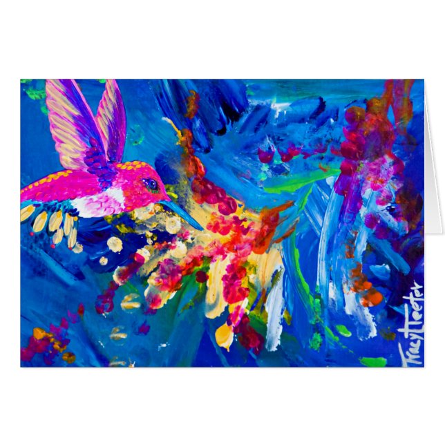 Cartão Colibri da explosão de Hummer (Frente Horizontal)