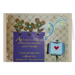 Cartão Colibri de Hafiz