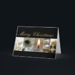 Cartão Collage de Natal de Colorado Merry<br><div class="desc">Criado de uma foto original do Studio Porto Sabbia! Este cartão Black,  White e Dourado de Natal está disponível para diferentes relações (familiares),  todos os estados dos EUA e em vários idiomas.</div>