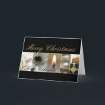 Cartão Collage de Natal de Colorado Merry<br><div class="desc">Criado de uma foto original do Studio Porto Sabbia! Este cartão Black,  White e Dourado de Natal está disponível para diferentes relações (familiares),  todos os estados dos EUA e em vários idiomas.</div>