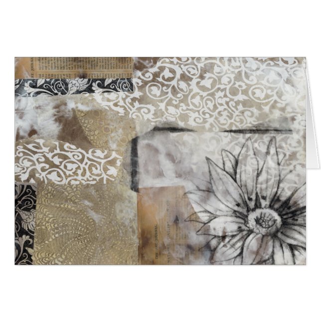 Cartão Collage Fleur II (Frente Horizontal)