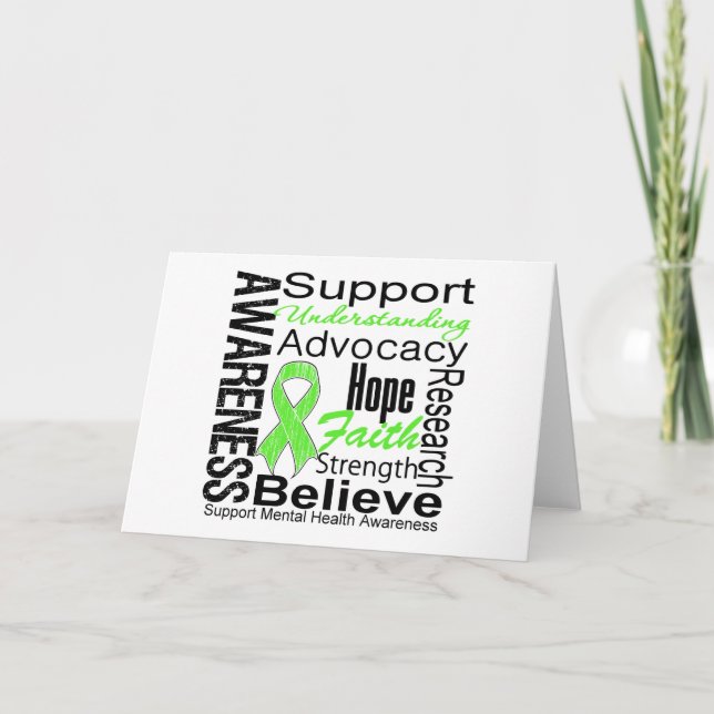 Cartão Collage - Mental Health Awareness (Frente)