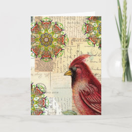 Cartão Collaged Old Letters, Father's Day